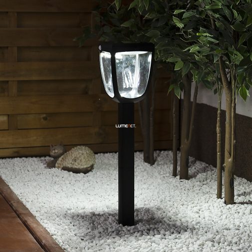 Napelemes LED állólámpa kültérre, mozgásérzékelővel, hidegfehér (Gizmo)