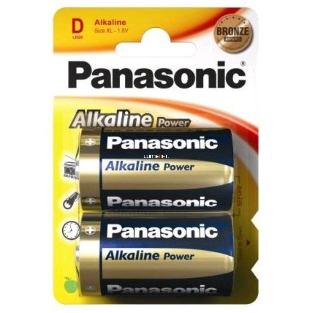 Panasonic bronze góliát D alkáli elem 2db/bliszter