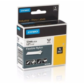 Dymo szalag 12mm x3,5m fehér  ID1 nylon, 18758/18488