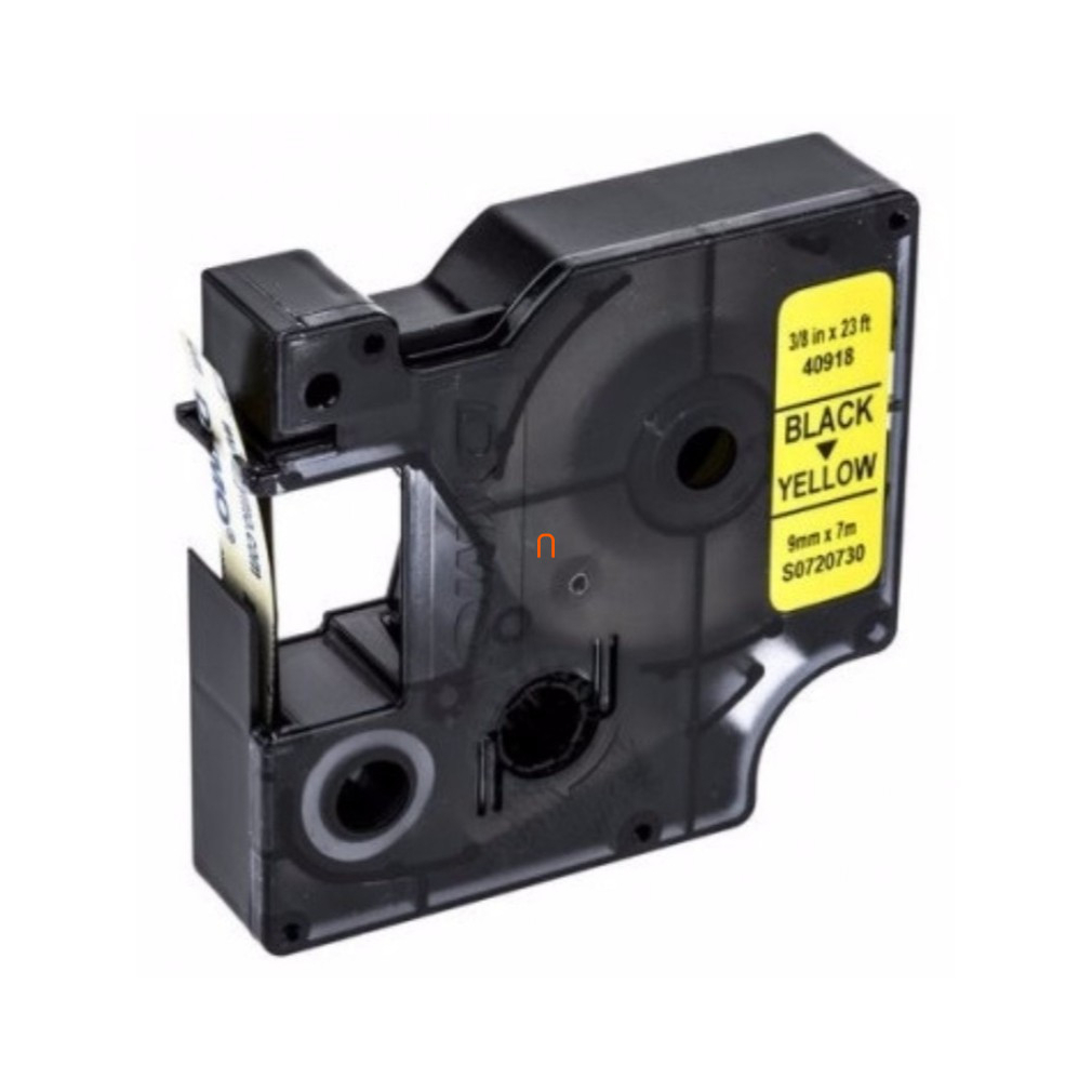 Dymo szalag D1 kazetta 9mm x7m sárga (fekete betű) 40918