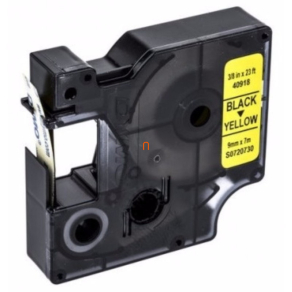 Dymo szalag D1 kazetta 9mm x7m sárga (fekete betű) 40918