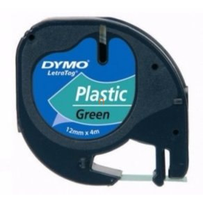 Dymo szalag Letratag, műanyag Zöld 59425 12mmx4m