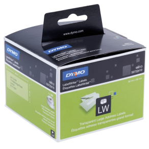   Dymo LabelWriter etikett, átlátszó, 89x36mm, 260db/tekercs (99013) S0722410
