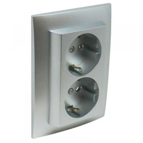 Efapel dupla dugalj, szürke (90331-CIS)