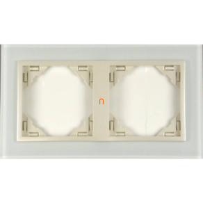 Efapel Crystal kettes keret, üveg/gyöngyház, 90920 TCP