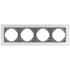 Efapel Logus90 Crystal négyes keret üveg/szürke 90940 TCS