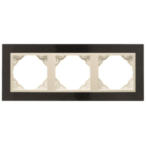 90930 TGP PETRA 3-as keret, gránit/gyöngyház, Elko Ep