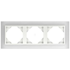   Efapel Logus90 Crystal hármas keret, kristály/jégfehér 90930 TCG