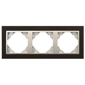 Efapel 90930 TPA ANIMATO Hármas keret, fekete/alumínium 