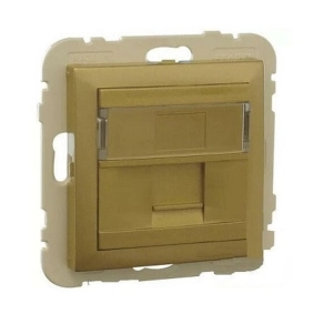 90441_SDU RJ45 Szimpla fedlap, arany színű, Elko Ep