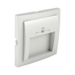 Efapel Logus90 dupla USB fedlap, jégfehér 90673 TGE