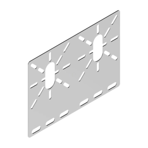   Baks 100300 BPP kábeltálca szerelőlemez dobozokhoz 2-es 230x 140 mm lapos, villamos kábelek nyomvonalvezetéséhez