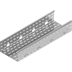  Baks 111210 KOP100H100/3 kábeltálca 100×100×3000 mm szalaghorganyzott 1,5 mm anyagvastagság 24x 35 mm oldalnyílásokkal