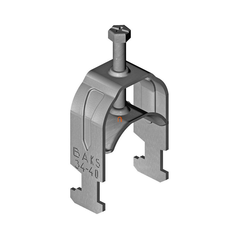 BAKS kengyeles bilincs H-kivitel cinkpehely bevonatos 1 kábelhez fém nyomóvályúval 58-64mm, 16mm résszélességhez UK1/UKO1/58-64 402900