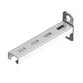  Baks 710740 WPL400 ( 415 mm) oldalfali/mennyezeti konzol védőkupakkal 40x22, kábelvezetési elemek rögzítéséhez