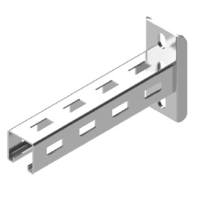   Baks 711040 WWT400 ( 415 mm) oldalfali konzol 40 mm-es C-sínre védőkupakkal 40x40, villamos szerelési feladatokhoz