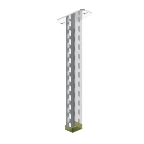   Baks 721570 WPCE/WPCEO700 függesztett oszlop fejlemezzel 70×50×700 mm U-profil védősapkával tartóoszlop, kábelvezetési elemek rögzítéséhez