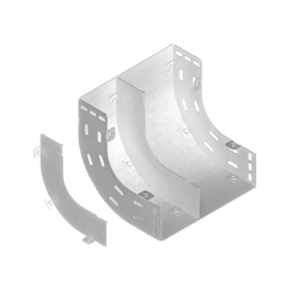   Baks 190104 PLW80 Kábeltálca válaszfal 90 fokos sarokidomhoz 80 mm belső, függőleges, szalaghorganyzott, anyagvastagság 1,0 mm