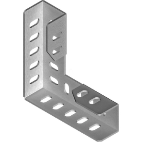   Baks 661301 LWK90 Sínösszekötő sarokelem 155x 155 mm 40/ 41 mm sínhez, szalaghorganyzott, anyagvastagság 3,0 mm összekötőelem