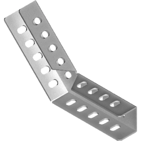   Baks 661302 LWK45 Sínösszekötő sarokelem 138x 138 mm 40/ 41 mm sínhez, szalaghorganyzott, anyagvastagság 3,0 mm összekötőelem