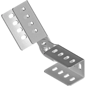   Baks 661303 LWP Sínösszekötő csuklós sarokelem 40/ 41 mm sínhez, szalaghorganyzott, anyagvastagság 3,0 mm összekötőelem, kábelvezetési elemek csatlakoztatásához