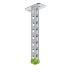   Baks 750690 WPCW/WPCO900 függesztett oszlop fejlemezzel 40×40×900 mm C-profil védősapkával tartóoszlop, kábelvezetési elemek rögzítéséhez