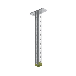   Baks 731230 WPCT300N függesztett oszlop fejlemezzel 55×50×300 mm U-profil védősapkával tartóoszlop, kábelvezetési elemek rögzítéséhez