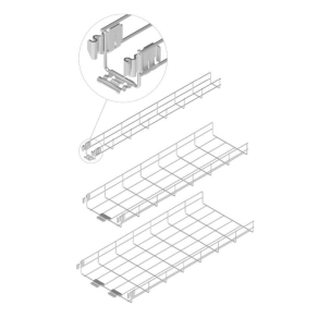   Baks 960250 KSG300H60/3 rácsos kábeltálca 60×300×3000 mm, villamos kábelek nyomvonalvezetéséhez