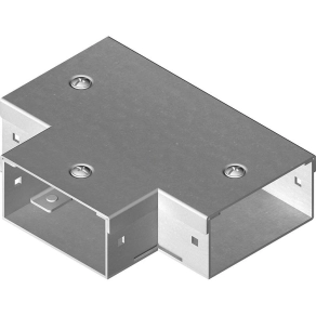   Baks 811010 TKMP100H50 Kábeltálca T-idom 50x 100 mm, anyagvastagság 1,5 mm, fedéllel, villamos kábelek nyomvonalvezetéséhez