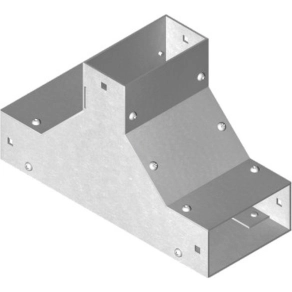   Baks 818620 TRSDMC200H50 Kábeltálca alsó leszálló T-idom 50x 200 mm gépek áramellátásához szimmetrikus, szalaghorganyzott, anyagvastagság 2,0 mm
