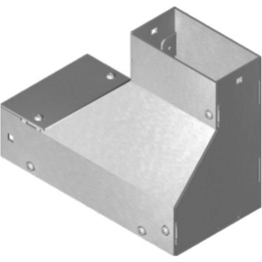   Baks 819020 KRPDMC200H200 Kábeltálca alsó könyökidom 200x 200 mm gépek áramellátásához jobbos, anyagvastagság 2,0 mm, villamos kábelek nyomvonalvezetéséhez