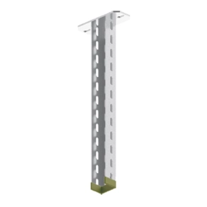   Baks 766650 WPSE500 függesztett oszlop fejlemezzel 60×40×500 mm U-profil védősapkával tartóoszlop, kábelvezetési elemek rögzítéséhez