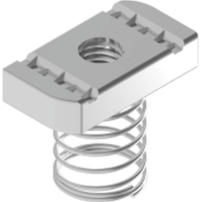   Baks 650475 NRSM12/13 Csúszóanya rugóval profilsínhez M12 35x 20 mm, villamos szerelési feladatokhoz