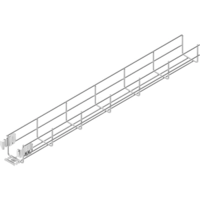   Baks 930107 KWDSZ60H60/3 Rácsos kábeltálca erősített 60×60×3000 mm hegesztett Click csatlakozással, horganyzott, villamos kábelek nyomvonalvezetéséhez