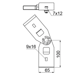   BAKS LDDPH45 Kábellétra csuklós összekötő 45mm oldalmagassághoz, szalaghorganyzott, anyagvastagság 1,5mm 441398