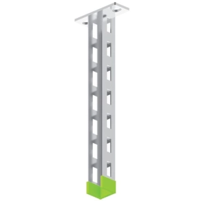   Baks 762009 WPCBM900 függesztett oszlop fejlemezzel 40×35×900 mm, tűzihorganyzott tartóoszlop, kábelvezetési elemek rögzítéséhez