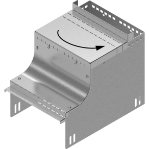   Baks 136897 KRUDJ200 Univerzális szűkítő sarokidom 200 mm széles, 80–110 mm magas kábeltálcához, kábelvezetési elemek csatlakoztatásához
