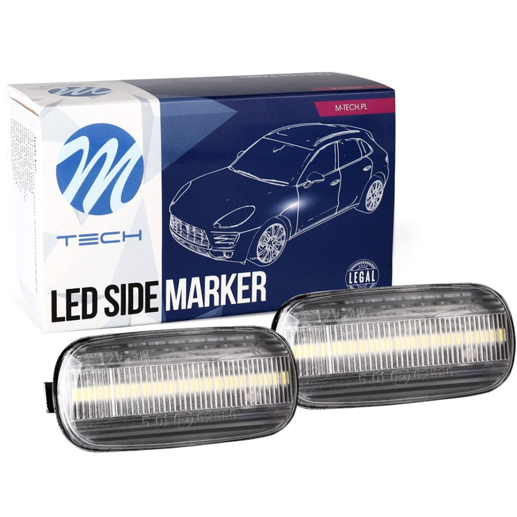 M-TECH Oldalsó index lámpa, LED-es, Audi A3, füstös