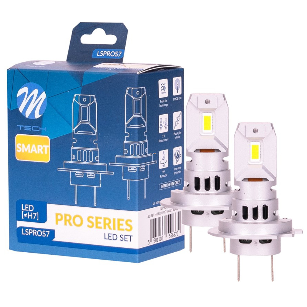 M-TECH H7 LED fényszóró lámpa, 2 darabos (Pro Smart)