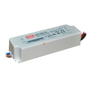   Egykimenetes Class 2 tápegység LED alkalmazásokhoz, LPV-20-12Vin: 90-264 VAC, Vout: 12 VDC (0-1,67A), P: 20 W