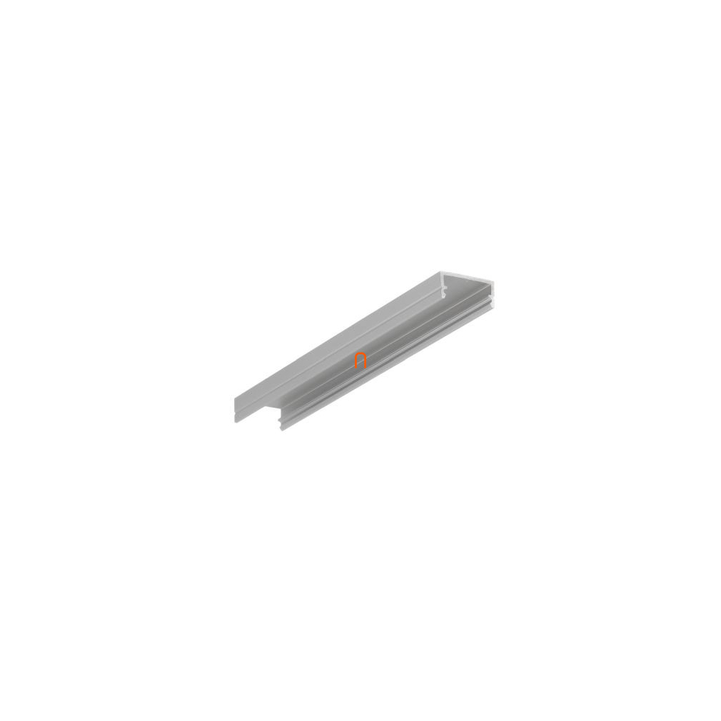 Topmet 7020020 BEGTON12 eloxált alu sín felületre, max. 10W LED szalaghoz, 12 mm belső szélesség 2m hossz, C és J fedél jó hozzá