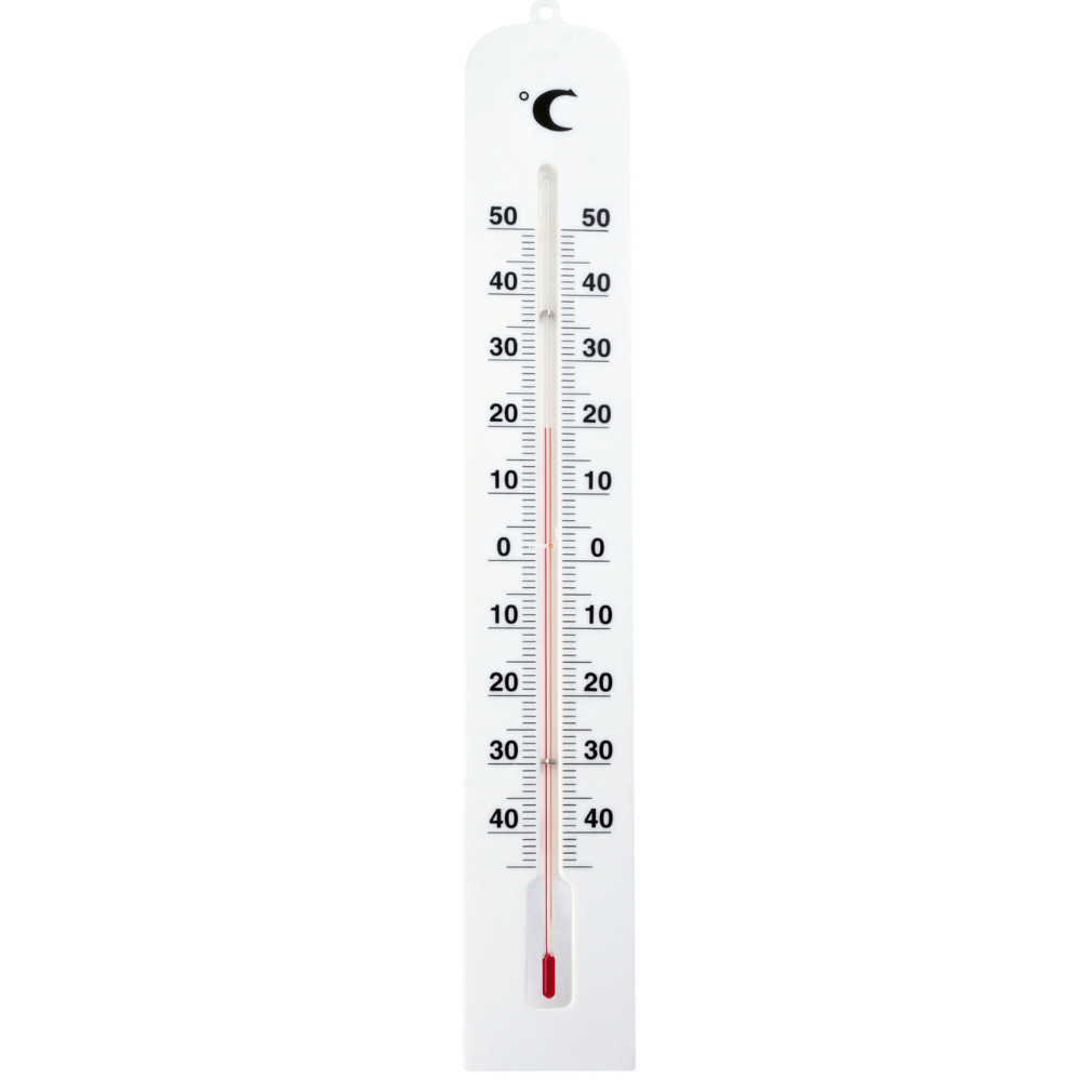 Hőmérő kültérre és beltérre 40,5 cm, fehér színű