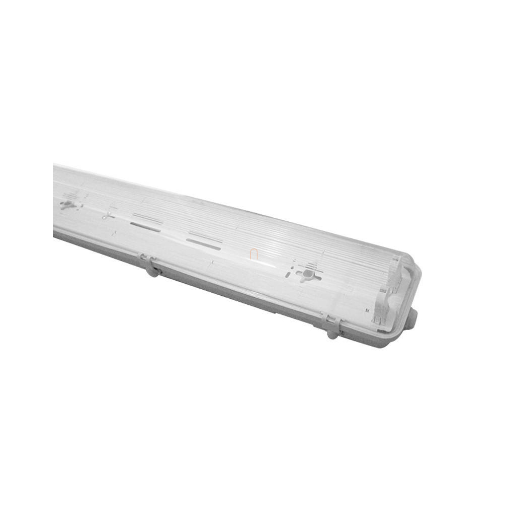 LED Por- és páramentes lámpatest 2x18W méret, LED csőhöz szerelve PC búra IP65 5901752714472 ORO-ATLAS-2XT860-G Led-Pol