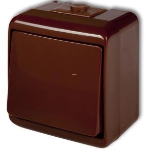 Bontott csomagolású Két pólusú kapcsoló, barna