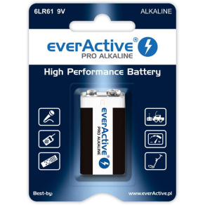 Elem 9V 6LR61 bliszteres EverActive Pro Alkaline