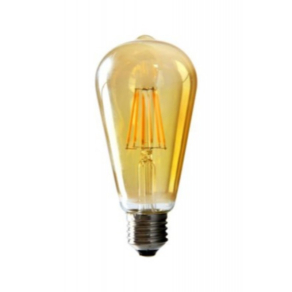   LED Globe ST64 4W E27 360lm 2200K meleg fehér fényforrás Ra80 230V VINTAGE ORO-E27-ST64-FL-AMBER-4W-WW dxh=64x142mm 5902533190591 Led-Pol