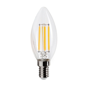   LED gyertya 6W E14 806lm 2700K meleg fehér fényforrás 300fok Ra80 230V ORO-E14-C35-FL-CLARO-6W-WW 5902533196333 Led-Pol