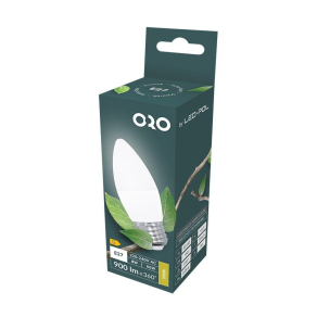   5902533198436 ORO-E27-C37-TOTO-8W-WW LED gyertya E27 8W 900lm 3000K LED-POL