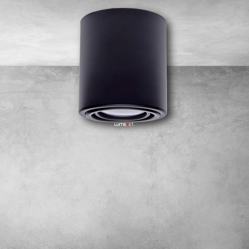 Billenthető mennyezeti lámpa, 9,5 cm, fekete (Tubo)
