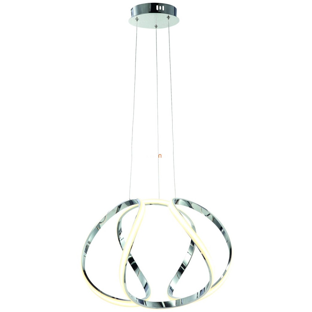 Modern függesztett LED lámpa, hidegfehér, krómszínű (Globe)
